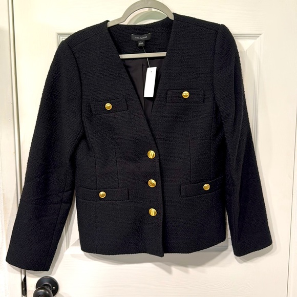 Ann Taylor Tweed Fitted V-Neck Jacket - Picture 5 of 11